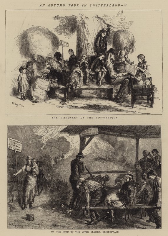 Őszi túra Svájcban, V alkotó: Sydney Prior Hall