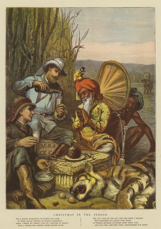 Karácsony a dzsungelben (chromolitho) alkotó: Sydney Prior Hall