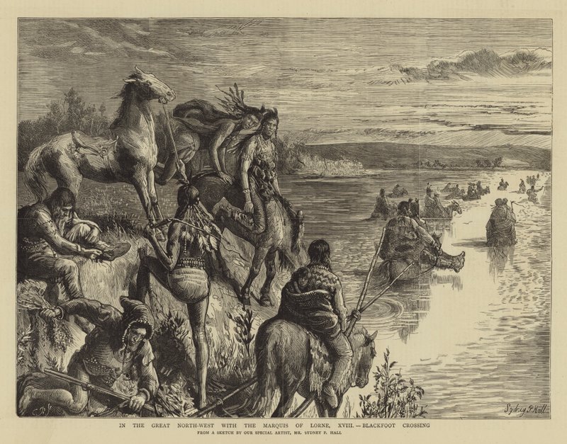 Nagy északnyugaton Lorne márkival, XVIII, Blackfoot Crossing alkotó: Sydney Prior Hall