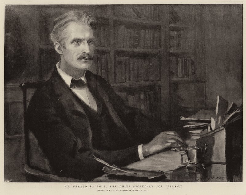 Gerald Balfour, Írországért felelős főtitkár alkotó: Sydney Prior Hall