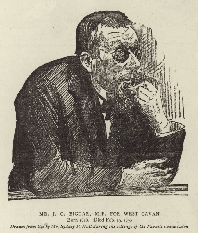 J G Biggar úr, a West Cavan képviselője alkotó: Sydney Prior Hall