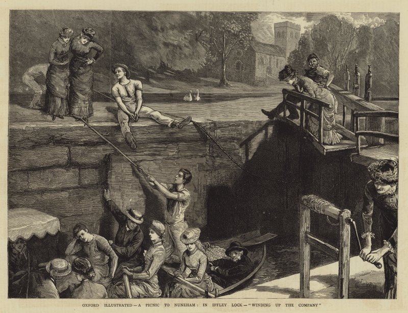 Oxford Illustrated, piknik Nunehambe, Iffley Lockban, a cég felszámolása alkotó: Sydney Prior Hall