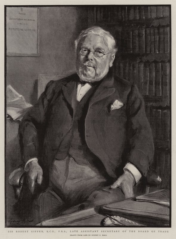 Sir Robert Giffen, KCB, FRS, a Kereskedelmi Tanács néhai segédtitkára alkotó: Sydney Prior Hall