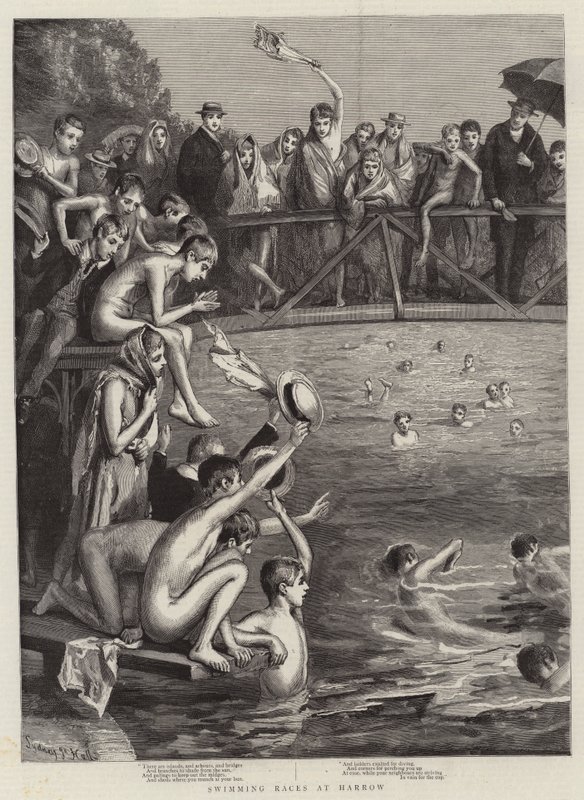 Úszóversenyek Harrowban alkotó: Sydney Prior Hall