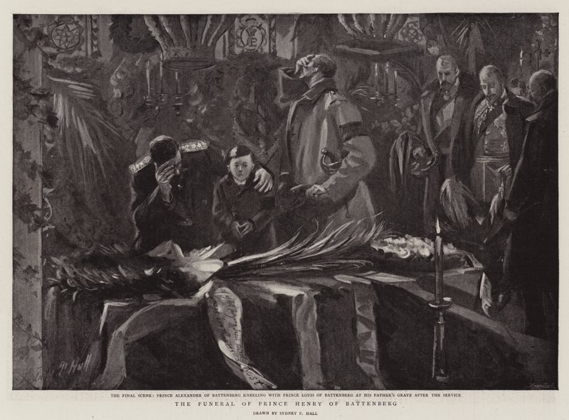 Henrik battenbergi herceg temetése alkotó: Sydney Prior Hall