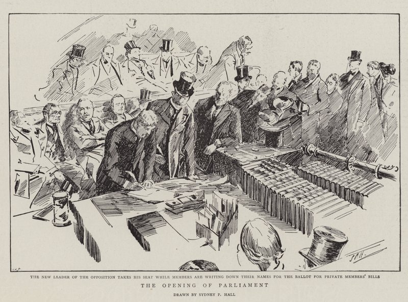 A Parlament megnyitása alkotó: Sydney Prior Hall