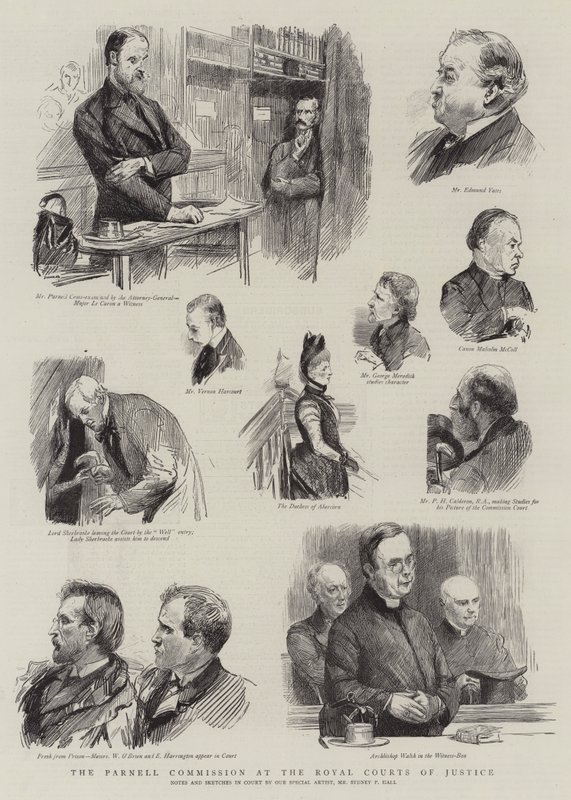 A Parnell Bizottság a Királyi Bíróságon alkotó: Sydney Prior Hall