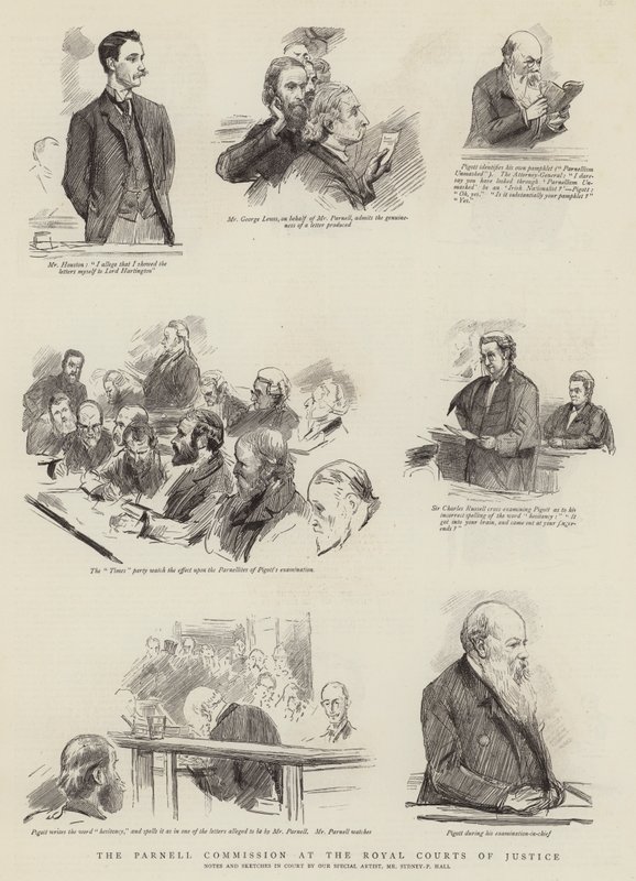 A Parnell Bizottság a Királyi Bíróságon alkotó: Sydney Prior Hall