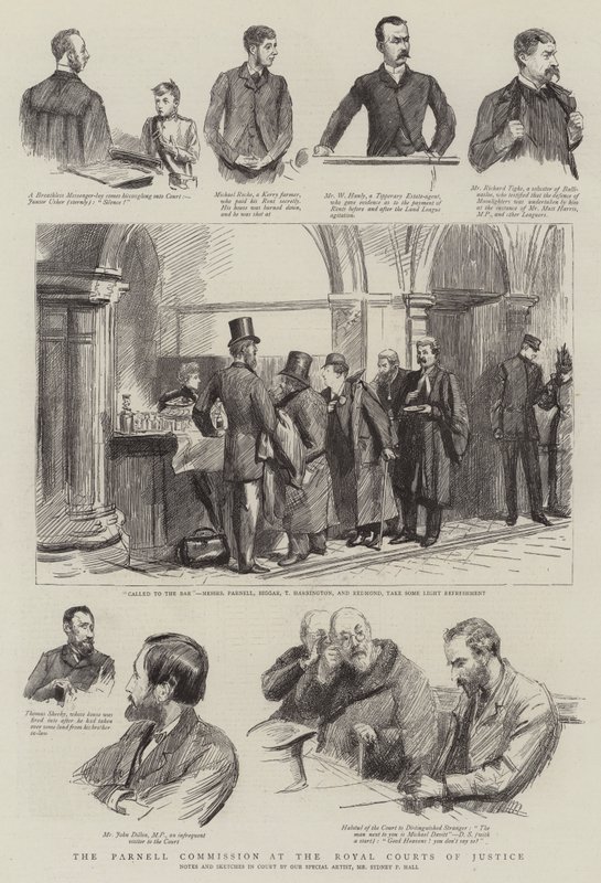 A Parnell Bizottság a Királyi Bíróságon alkotó: Sydney Prior Hall