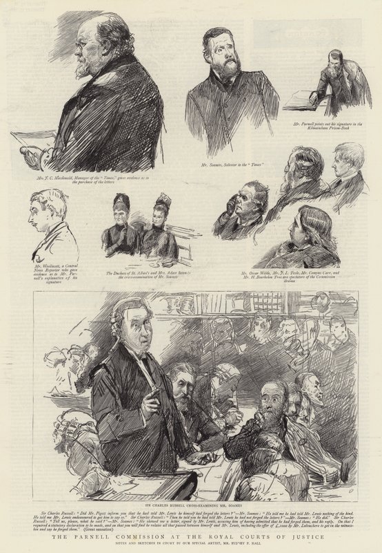 A Parnell Bizottság a Királyi Bíróságon alkotó: Sydney Prior Hall