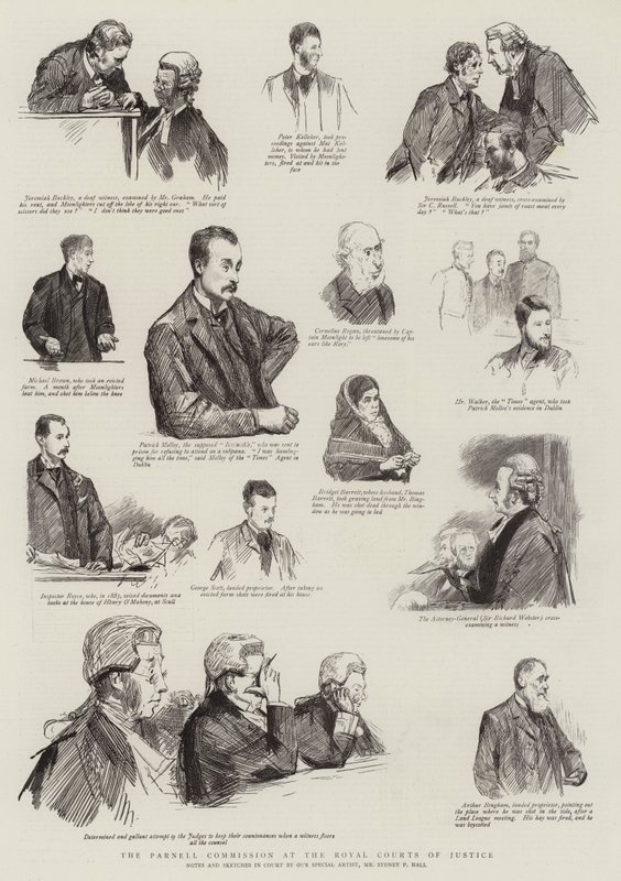 A Parnell Bizottság a Királyi Bíróságon alkotó: Sydney Prior Hall