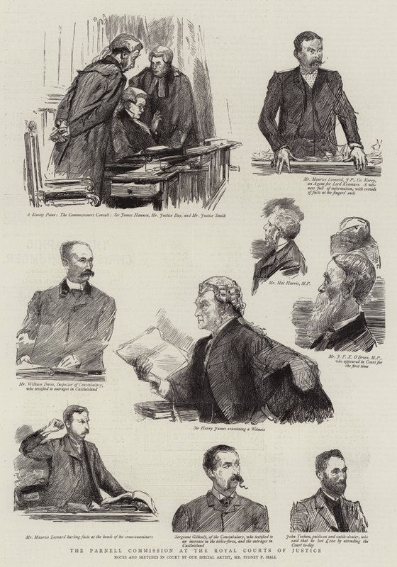 A Parnell Bizottság a Királyi Bíróságon alkotó: Sydney Prior Hall