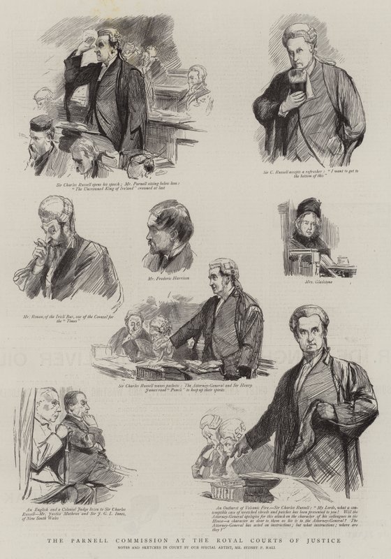 A Parnell Bizottság a Királyi Bíróságon alkotó: Sydney Prior Hall