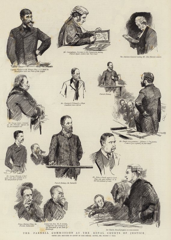 A Parnell Bizottság a Királyi Bíróságon alkotó: Sydney Prior Hall