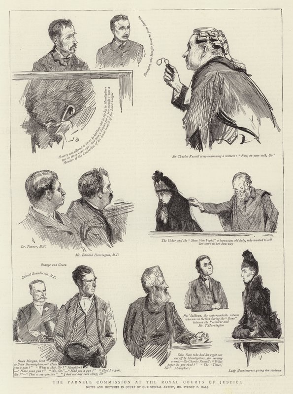 A Parnell Bizottság a Királyi Bíróságon alkotó: Sydney Prior Hall
