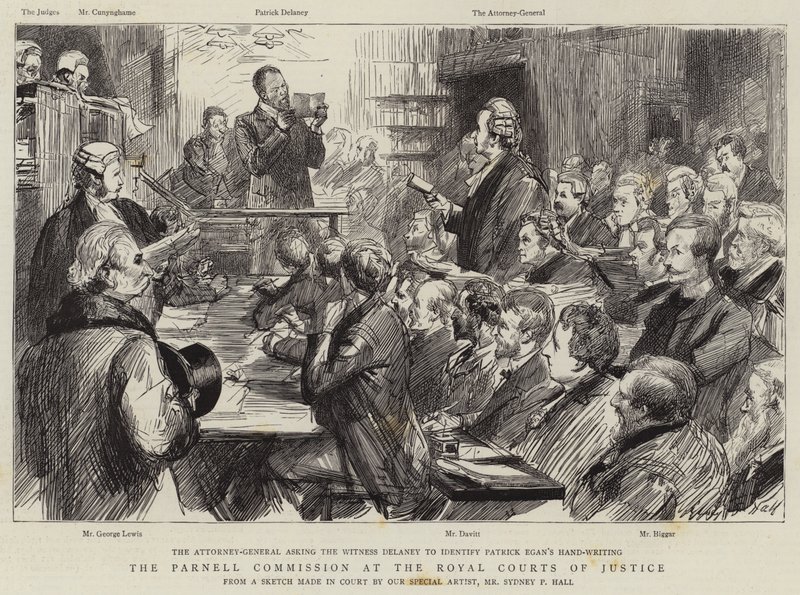 A Parnell Bizottság a Királyi Bíróságon alkotó: Sydney Prior Hall