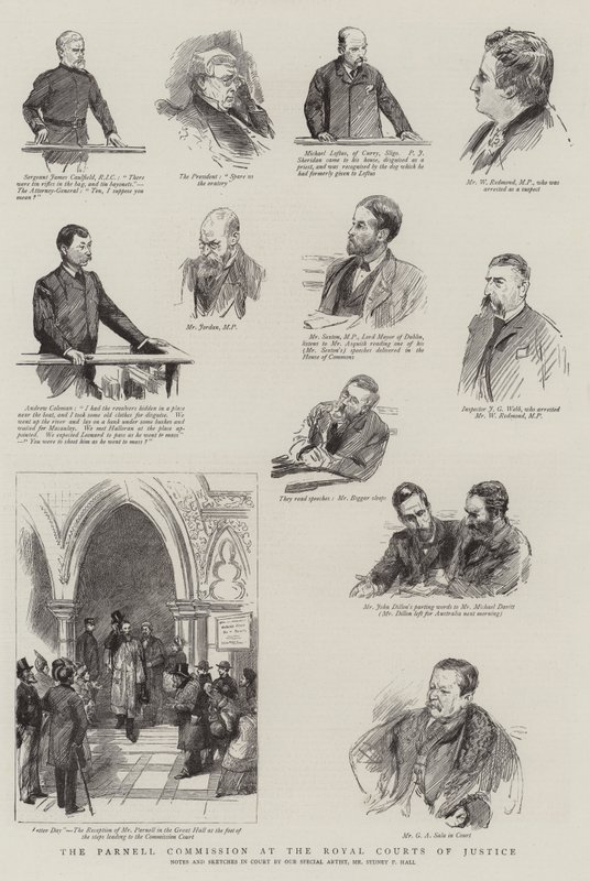 A Parnell-bizottság a Royal Courts of Justice-ban alkotó: Sydney Prior Hall
