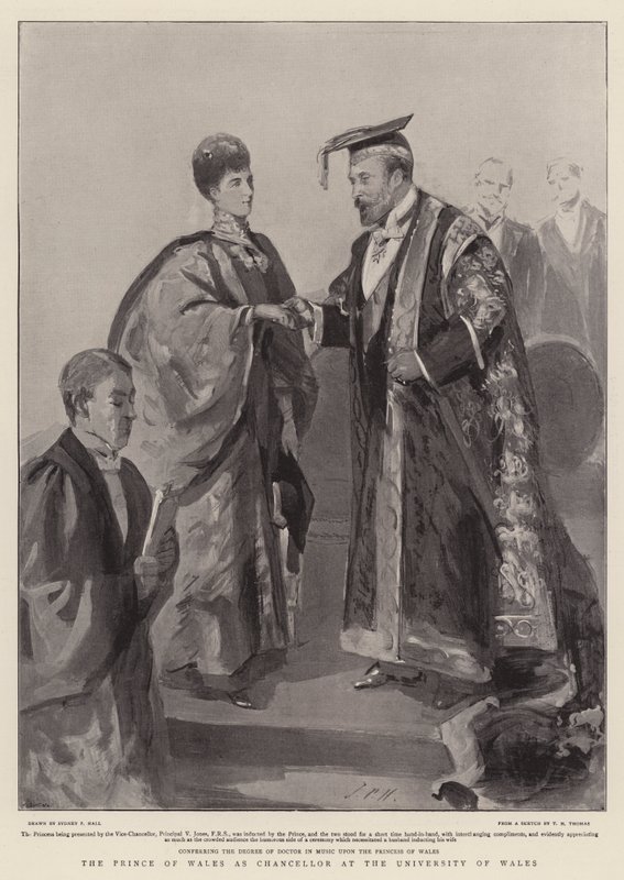 A walesi herceg a Walesi Egyetem kancellárja alkotó: Sydney Prior Hall