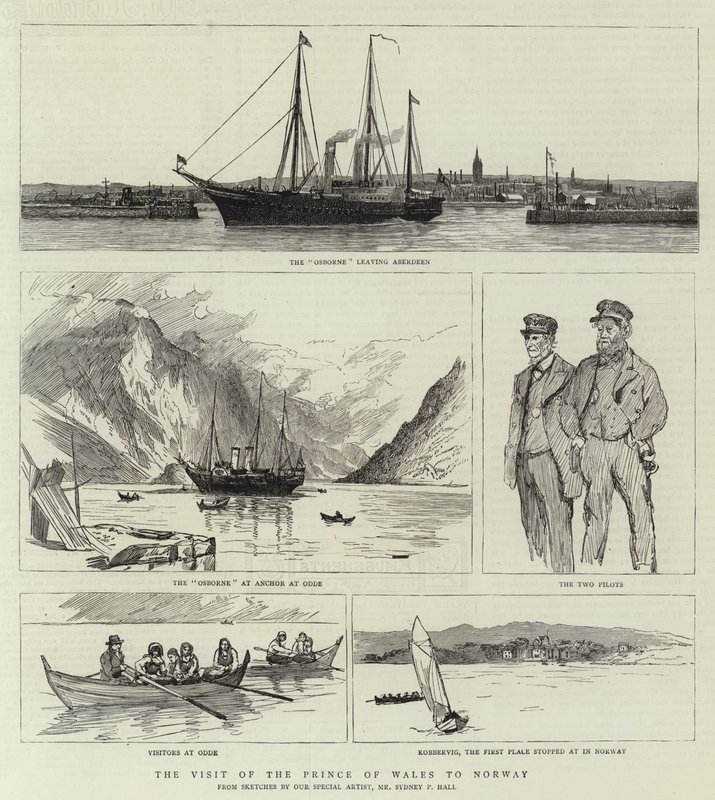 A walesi herceg norvégiai látogatása alkotó: Sydney Prior Hall