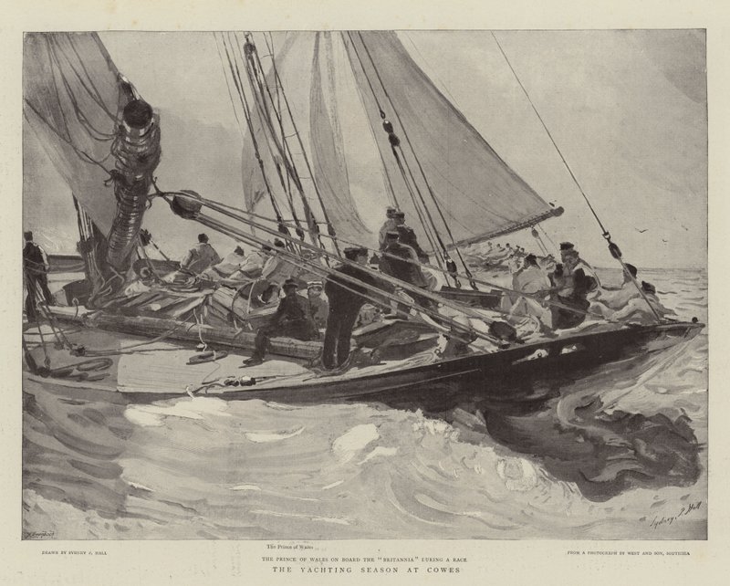 A cowesi vitorlásszezon alkotó: Sydney Prior Hall