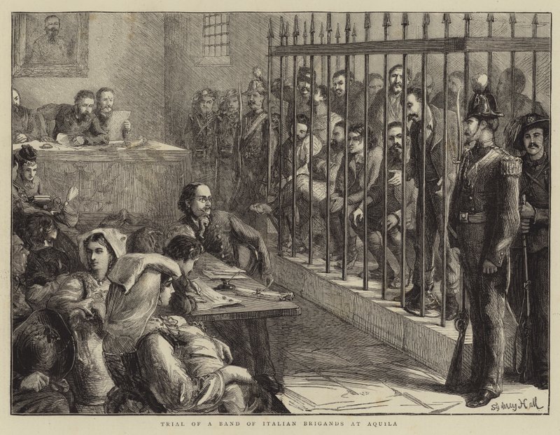 Egy olasz brigád pere Aquilánál alkotó: Sydney Prior Hall