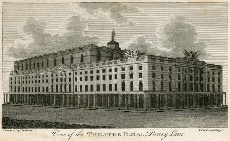 Kilátás a Theatre Royalre, Drury Lane, London alkotó: T. Prattent