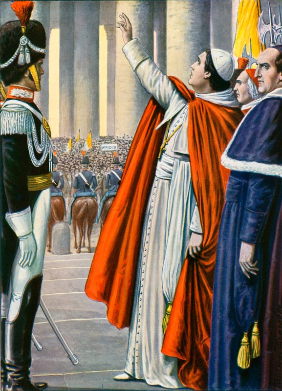 IX. Pius pápa 1846. július 18-án amnesztiát hirdet alkotó: Tancredi Scarpelli