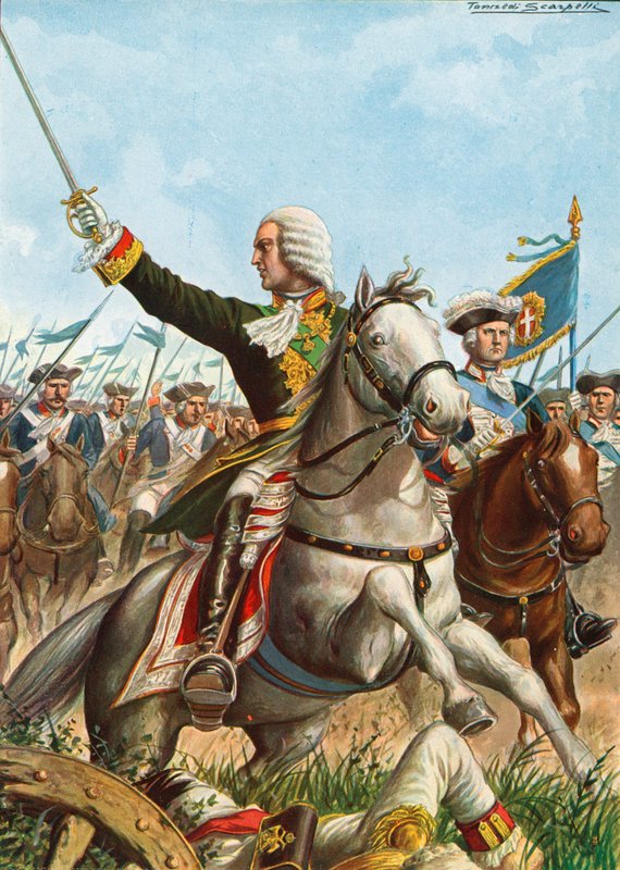 III. Károly Emánuel a guastallai csatában 1734-ben alkotó: Tancredi Scarpelli