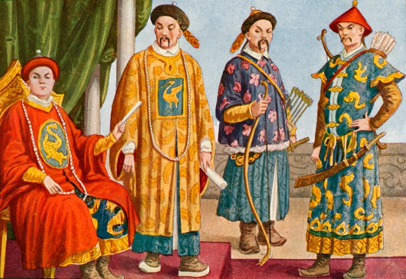 Kínai jelmezek - császár, mandarin és katonai mandarin alkotó: Tancredi Scarpelli