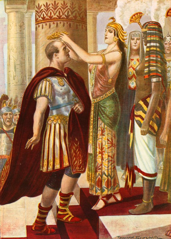 Kleopátra üdvözli Caesart alkotó: Tancredi Scarpelli