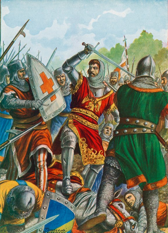 Ezzelino III da Romanót 1259-ben elfogták Bergamo közelében alkotó: Tancredi Scarpelli