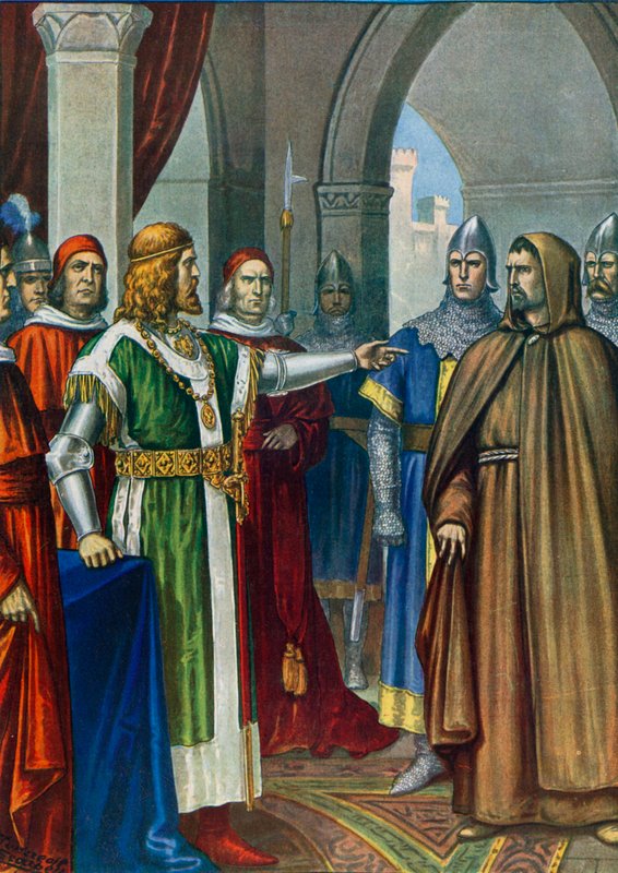 Frederick Barbarossa és a Bresciai Arnold alkotó: Tancredi Scarpelli