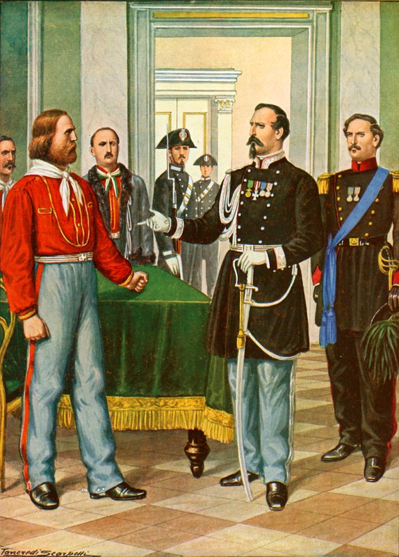 Garibaldi és La Marmora tábornok alkotó: Tancredi Scarpelli