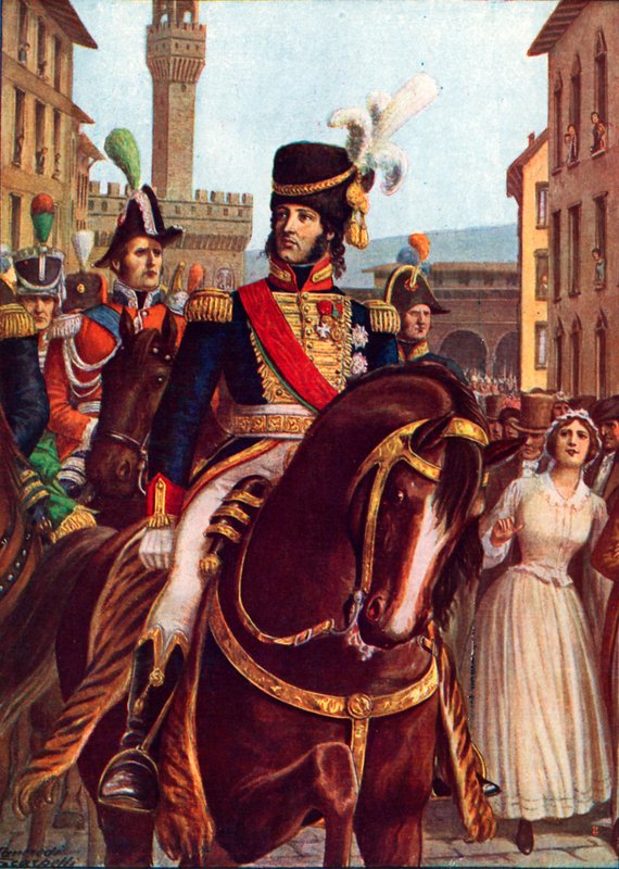 Joachim Murat belép Firenzébe, 1801. január 19-én alkotó: Tancredi Scarpelli