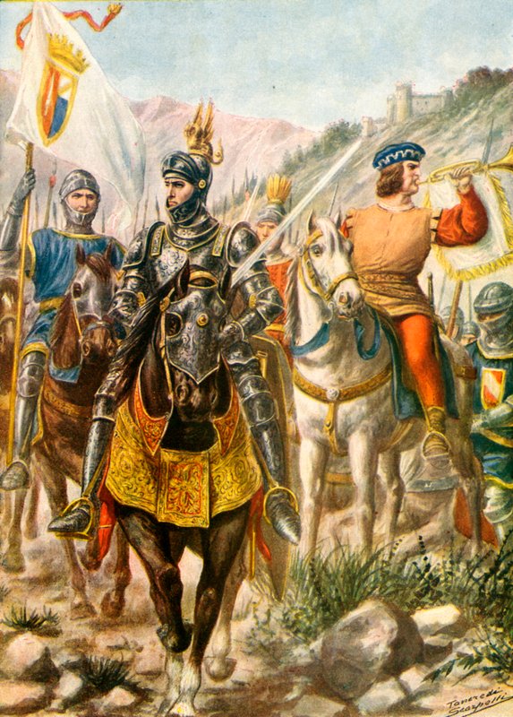 Lombardiai katonák a 14. és 15. században alkotó: Tancredi Scarpelli