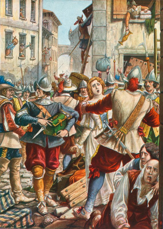 Mantovát az osztrákok megtámadták 1630-ban alkotó: Tancredi Scarpelli