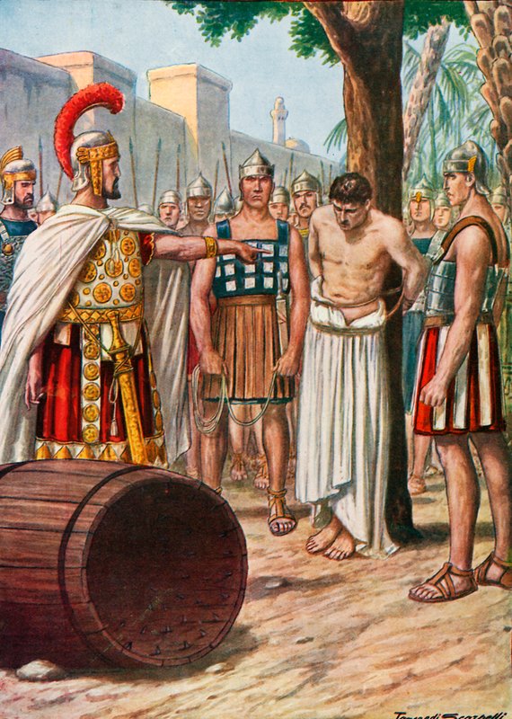 Marcus Atilius Regulus visszatér Karthágóba alkotó: Tancredi Scarpelli