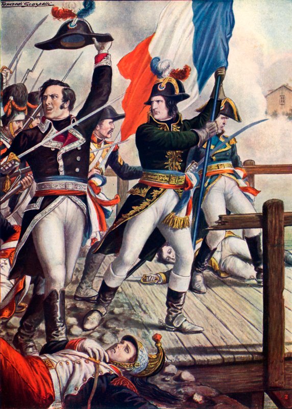 Bonaparte Napóleon az arcole-i csatában alkotó: Tancredi Scarpelli