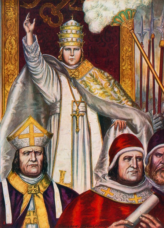 IX. Benedek pápát 12 évesen, 1032-ben választották pápává alkotó: Tancredi Scarpelli