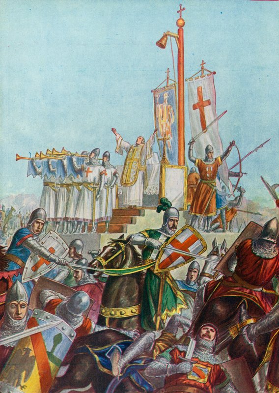 Hadioltár 1037-38-ban Milánó védelmében II. Conrad ellen alkotó: Tancredi Scarpelli