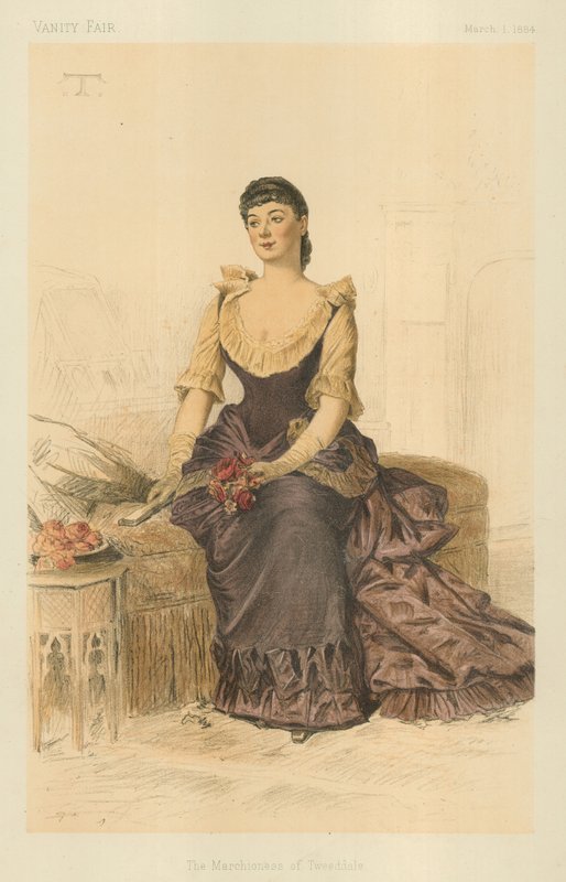 The Marchioness of Tweeddale, 1884. március 1., Vanity Fair rajzfilm alkotó: Theobald Chartran