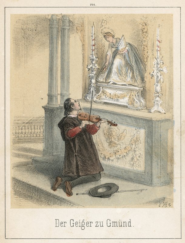 A gmundi hegedűs alkotó: Theodor Hosemann