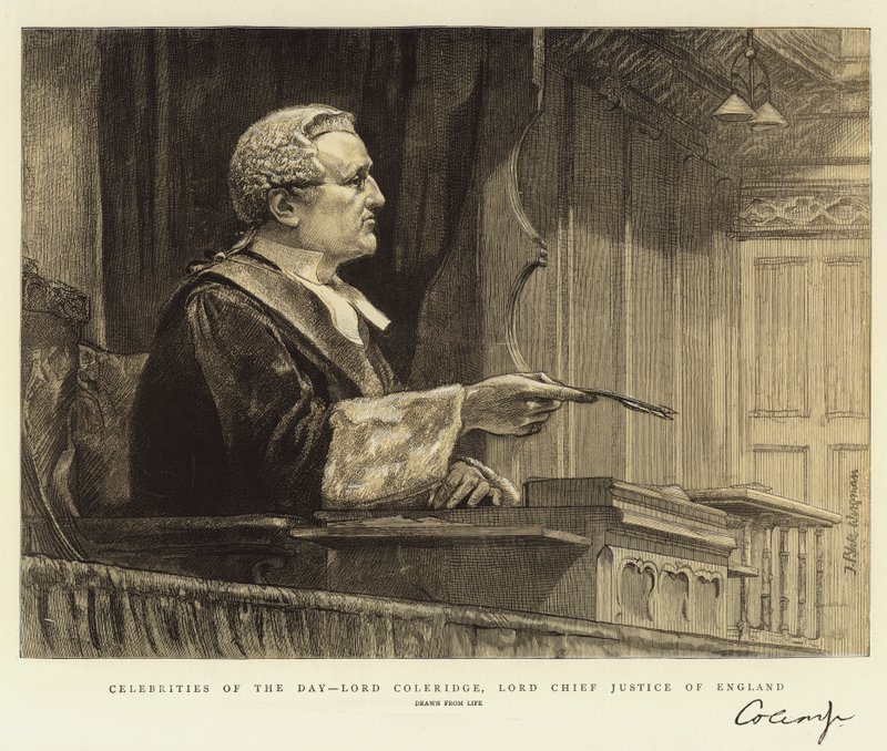 A nap hírességei, Lord Coleridge, Anglia főbírója alkotó: Theodore Blake Wirgman
