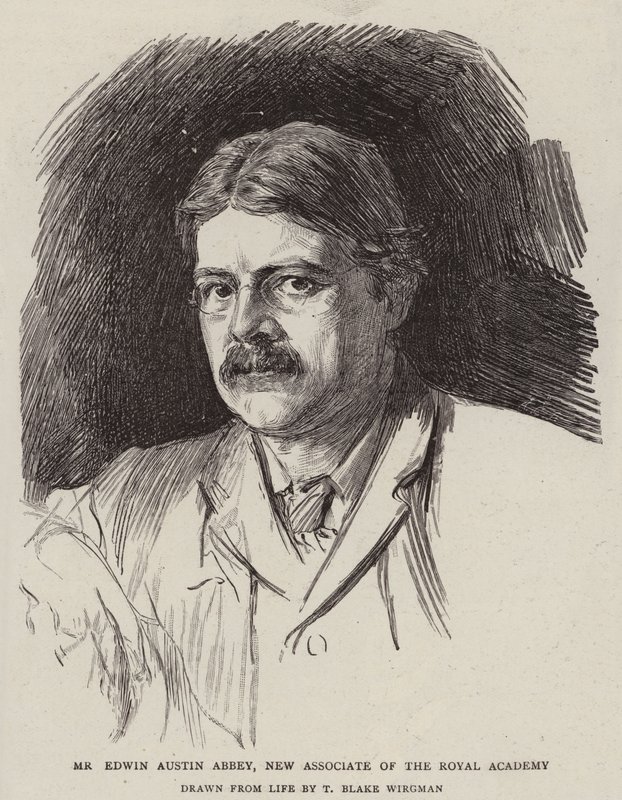 Edwin Austin Abbey, a Királyi Akadémia új munkatársa alkotó: Theodore Blake Wirgman