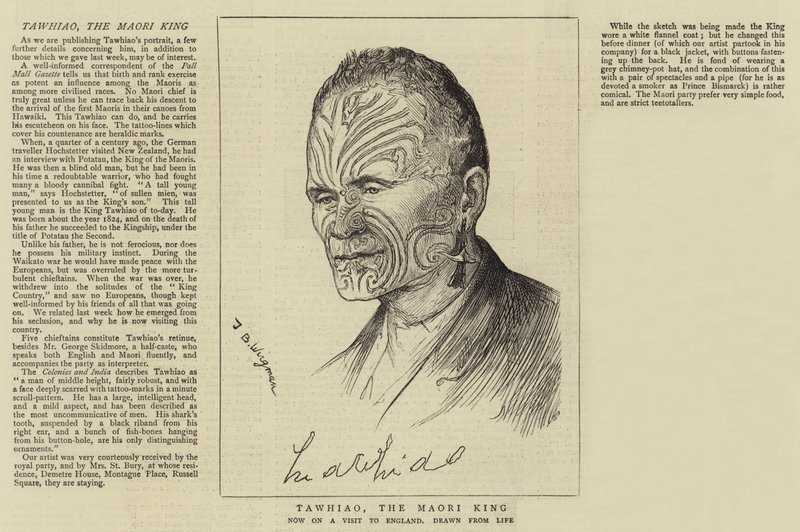Tawhiao, a maori király alkotó: Theodore Blake Wirgman