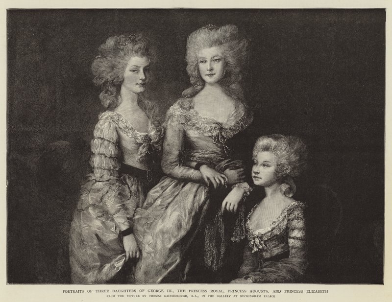 III. György három lányának, a királyi hercegnőnek, Augusta hercegnőnek és Erzsébet hercegnőnek a portréi alkotó: Thomas Gainsborough