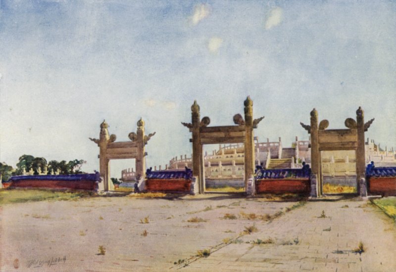Peking, a mennyország temploma, az áldozati oltár alkotó: Thomas Hodgson Liddell