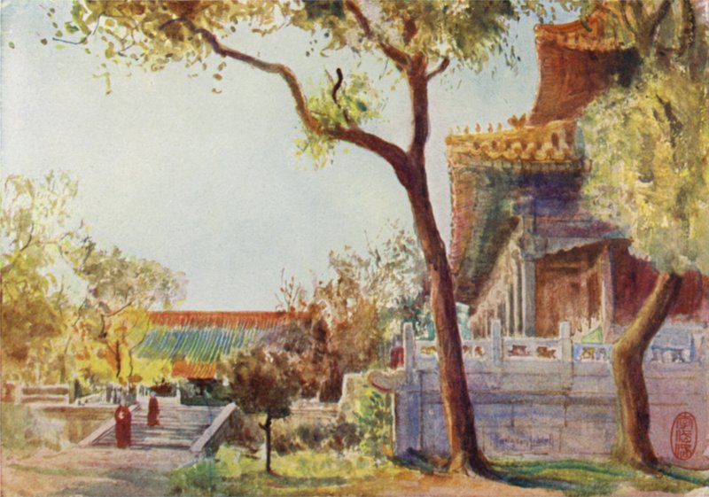 A Sárga Templom Peking közelében alkotó: Thomas Hodgson Liddell