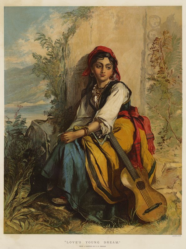 Szerelem fiatal álma (chromolitho) alkotó: Thomas Kent Pelham