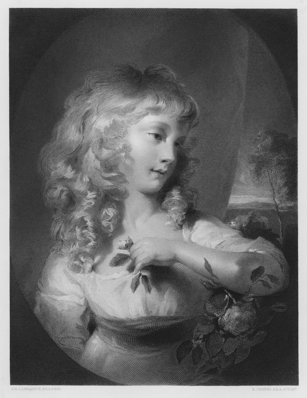 Amelia hercegnő, a képről a Királyi Gyűjteményben alkotó: Thomas Lawrence